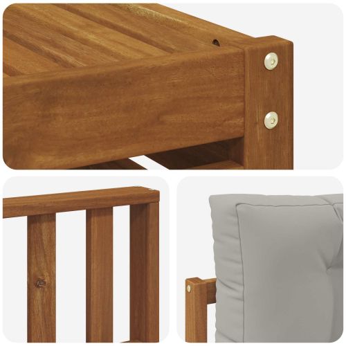 Комплекти дивани с възглавница 8 pcs Естествено и светло сиво