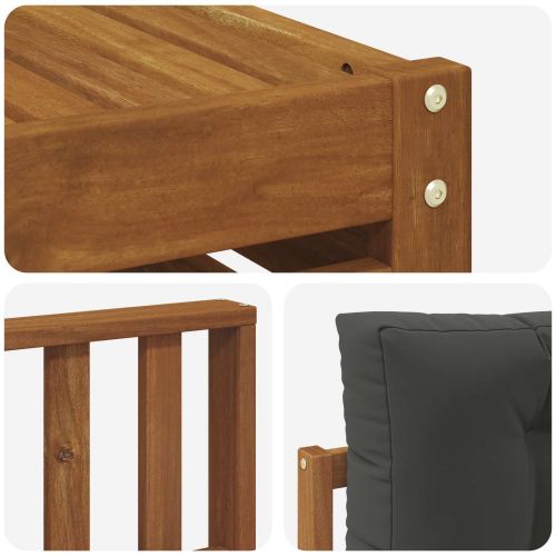 Комплекти дивани с възглавница 8 pcs Натурален и Антрацит