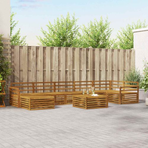 Комплекти дивани 8 pcs Естествен Солидно акациево дърво