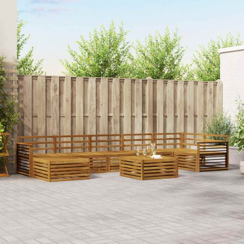 Комплекти дивани 8 pcs Естествен Солидно акациево дърво