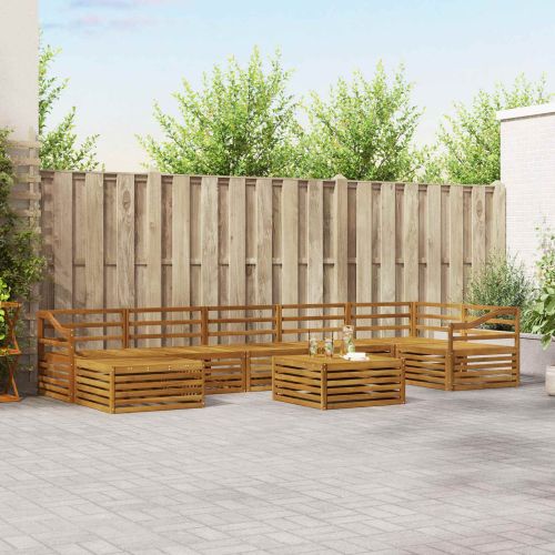 Комплекти дивани 8 pcs Естествен Солидно акациево дърво