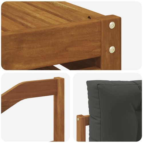 Комплекти дивани с възглавница 8 pcs Натурален и Антрацит