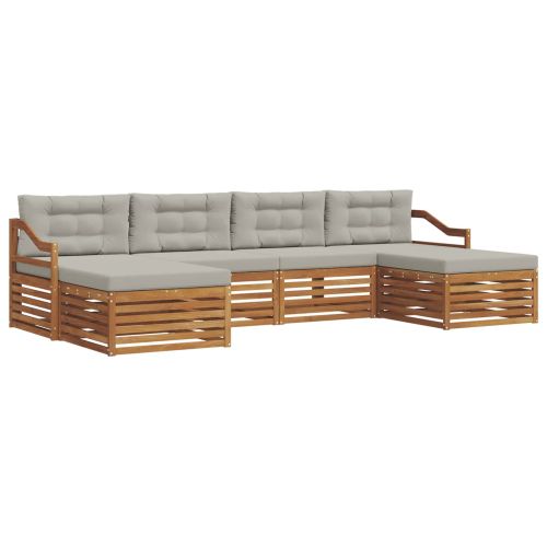 Комплекти дивани с възглавница 6 pcs Естествено и светло сиво