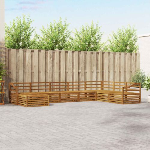 Комплекти дивани 8 pcs Естествен Солидно акациево дърво