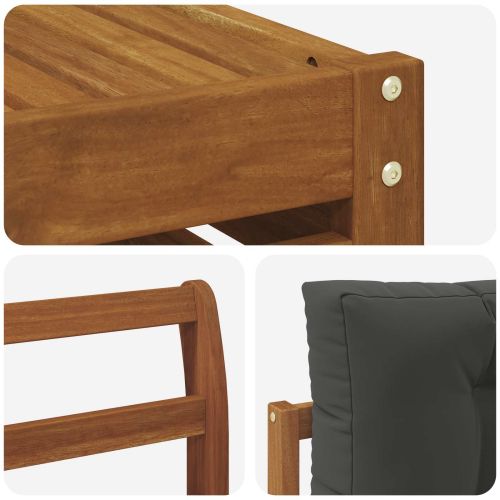 Комплекти дивани с възглавница 9 pcs Натурален и Антрацит