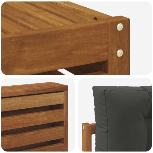 Комплекти дивани с възглавница 9 pcs Натурален и Антрацит