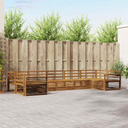 Комплекти дивани 7 pcs Естествен Солидно акациево дърво