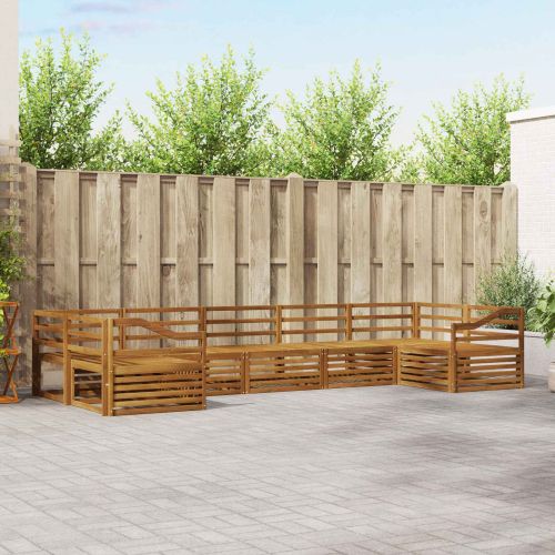 Комплекти дивани 7 pcs Естествен Солидно акациево дърво