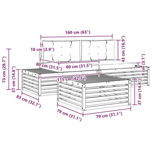 Комплект дивани за открито 3 Брой Естествено и светло сиво