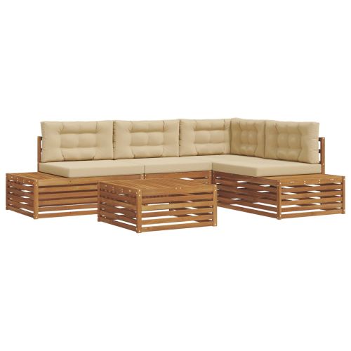 Комплект дивани за открито 5 Брой Натурален и Бежов
