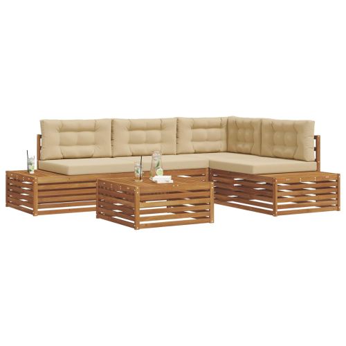 Комплект дивани за открито 5 Брой Натурален и Бежов
