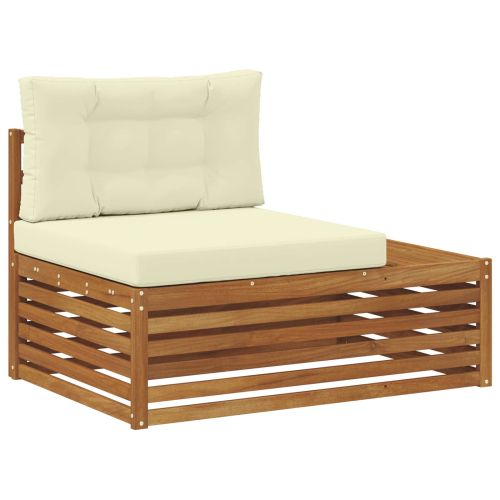 Комплект дивани за открито 6 Брой Натурален и Крема