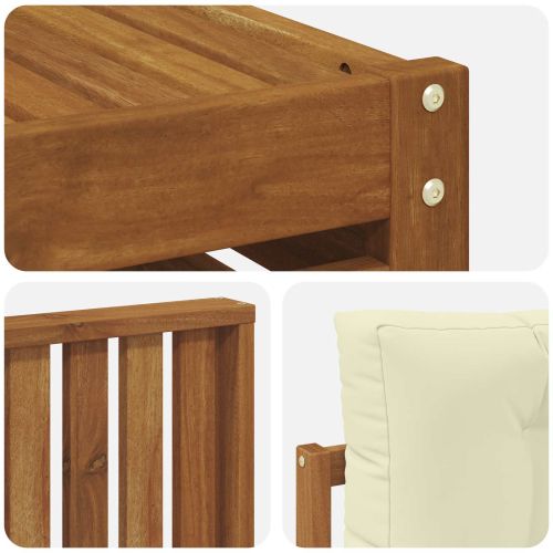 Комплекти дивани с възглавница 10 pcs Натурален и Крема