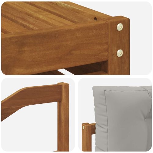 Комплекти дивани с възглавница 10 pcs Естествено и светло сиво