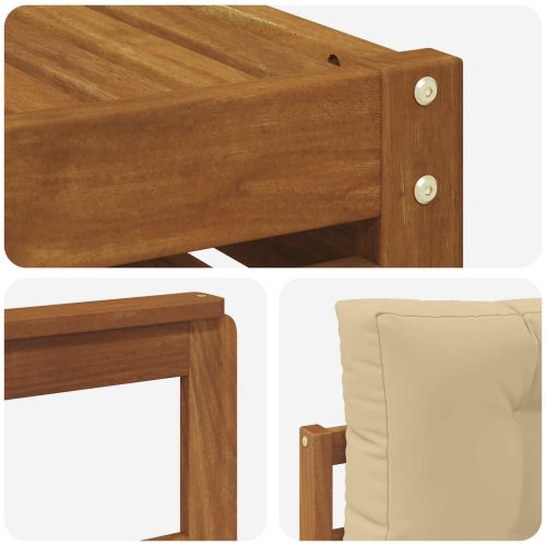 Комплекти дивани с възглавница 11 pcs Натурален и Бежов