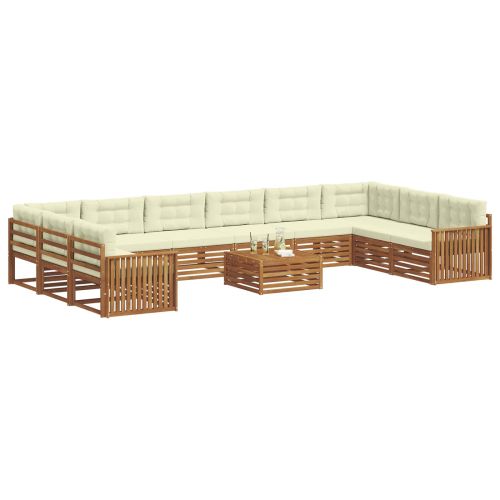 Комплекти дивани с възглавница 11 pcs Натурален и Крема