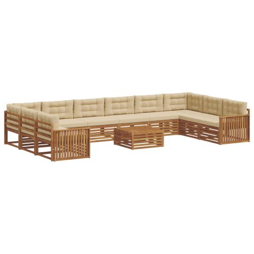 Комплекти дивани с възглавница 11 pcs Натурален и Бежов
