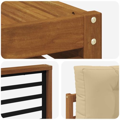 Комплекти дивани с възглавница 11 pcs Натурален и Бежов