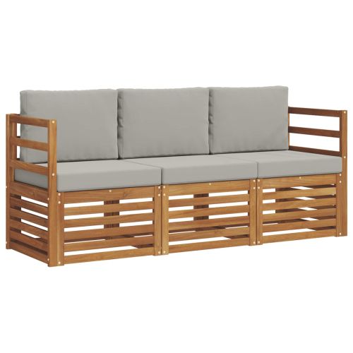 Комплекти дивани с възглавница 3 pcs Естествено и светло сиво