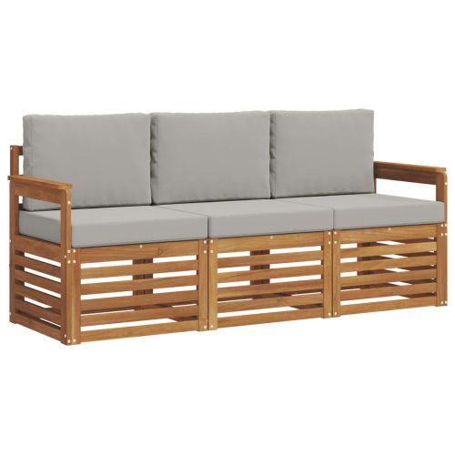 Комплекти дивани с възглавница 3 pcs Естествено и светло сиво