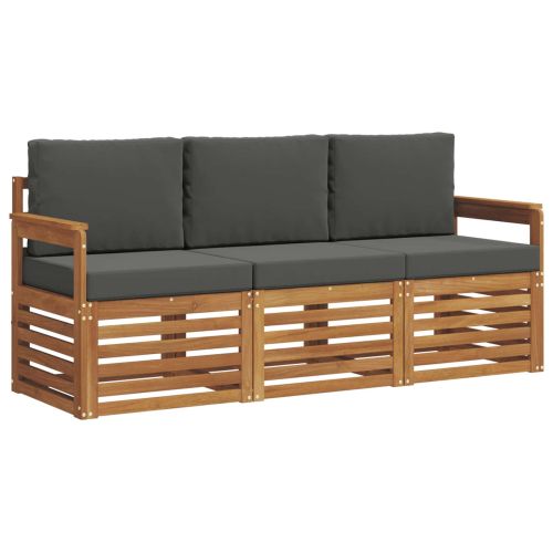 Комплекти дивани с възглавница 3 pcs Натурален и Антрацит