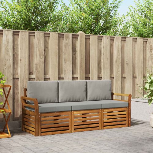 Комплекти дивани с възглавница 3 pcs Естествено и светло сиво