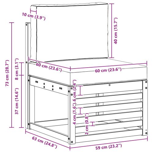 Комплекти дивани с възглавница 3 pcs Натурален и Антрацит