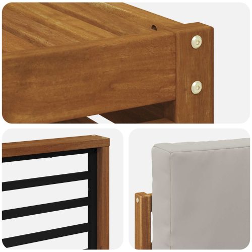 Комплекти дивани с възглавница 5 pcs Естествено и светло сиво