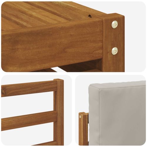 Комплекти дивани с възглавница 7 pcs Естествено и светло сиво