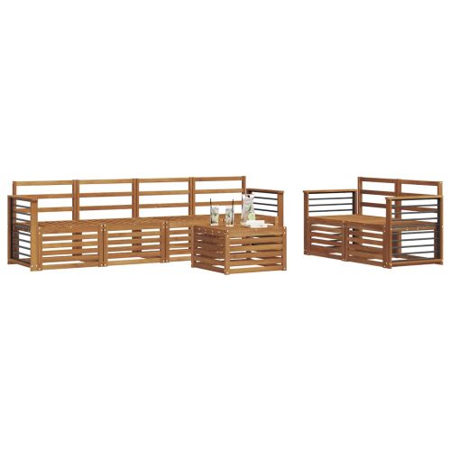 Комплекти дивани 7 pcs Естествен Солидно акациево дърво