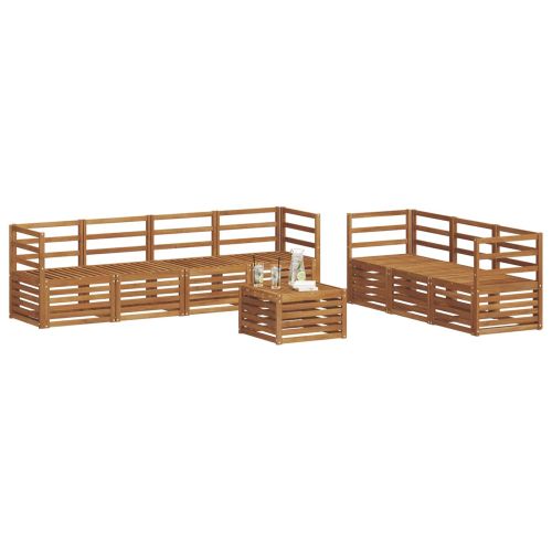 Комплекти дивани 8 pcs Естествен Солидно акациево дърво