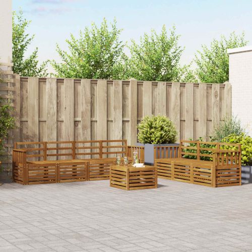 Комплекти дивани 8 pcs Естествен Солидно акациево дърво