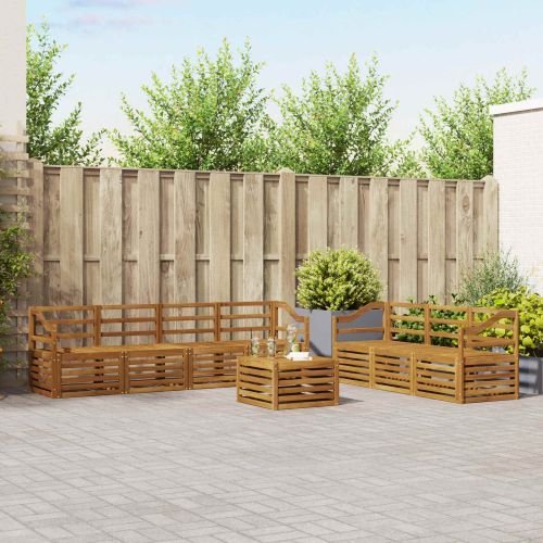 Комплекти дивани 8 pcs Естествен Солидно акациево дърво