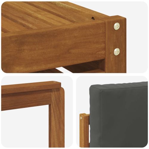 Комплекти дивани с възглавница 8 pcs Натурален и Антрацит