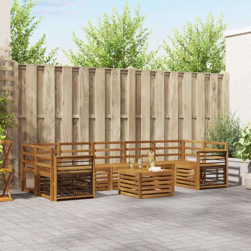 Комплекти дивани 8 pcs Естествен Солидно акациево дърво