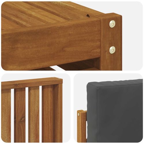 Комплекти дивани с възглавница 9 pcs Натурален и Антрацит