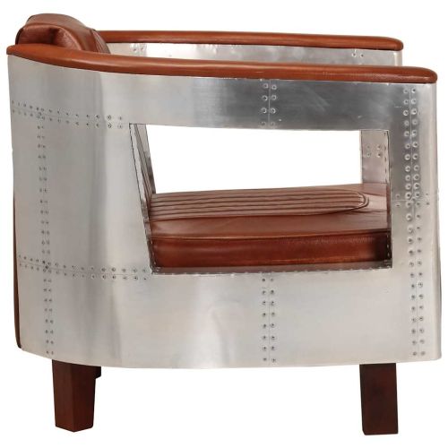 Фотьойл Aviator, кафяв, естествена кожа