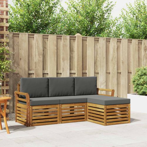 Комплекти дивани с възглавница 4 pcs Натурален и Антрацит