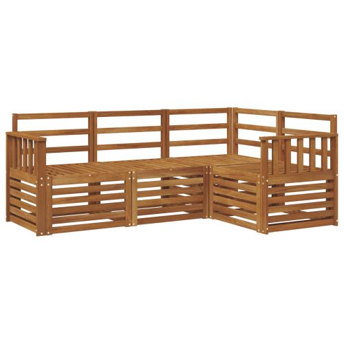 Комплекти дивани 4 pcs Естествен Солидно акациево дърво