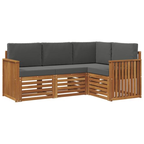 Комплекти дивани с възглавница 4 pcs Натурален и Антрацит