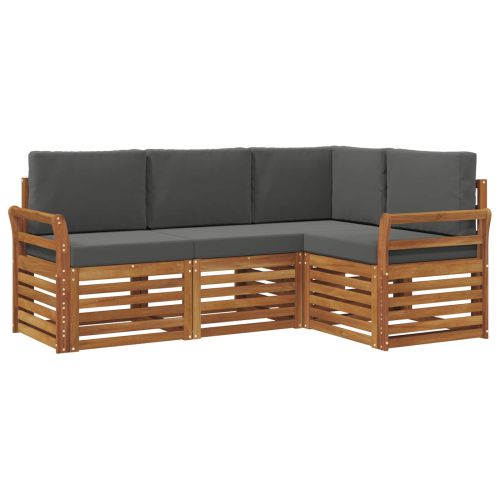 Комплекти дивани с възглавница 4 pcs Натурален и Антрацит