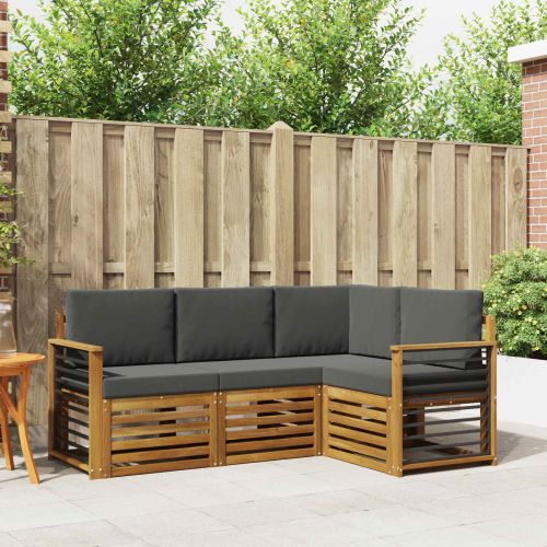 Комплекти дивани с възглавница 4 pcs Натурален и Антрацит