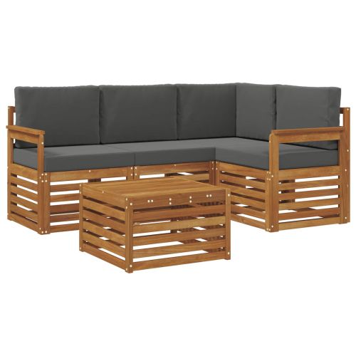 Комплекти мебели 5 pcs Натурален и Антрацит Инженерно дърво