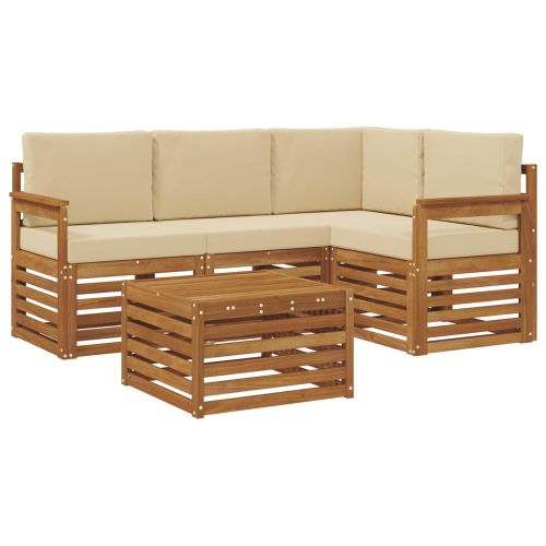 Комплекти мебели 5 pcs Натурален и Бежов Инженерно дърво