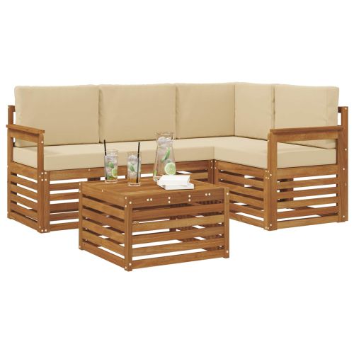 Комплекти мебели 5 pcs Натурален и Бежов Инженерно дърво