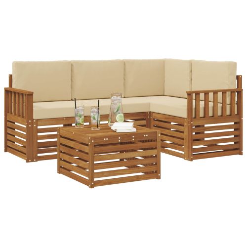 Комплекти мебели 5 pcs Натурален и Бежов Инженерно дърво