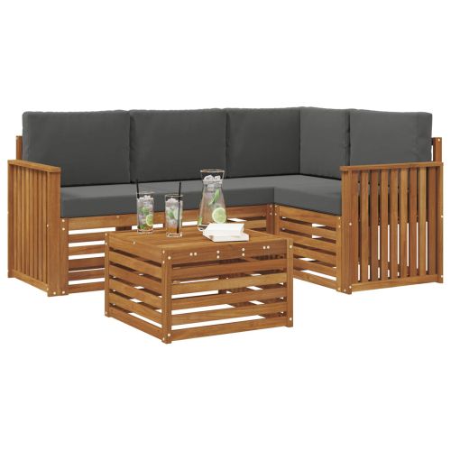 Комплекти мебели 5 pcs Натурален и Антрацит Инженерно дърво