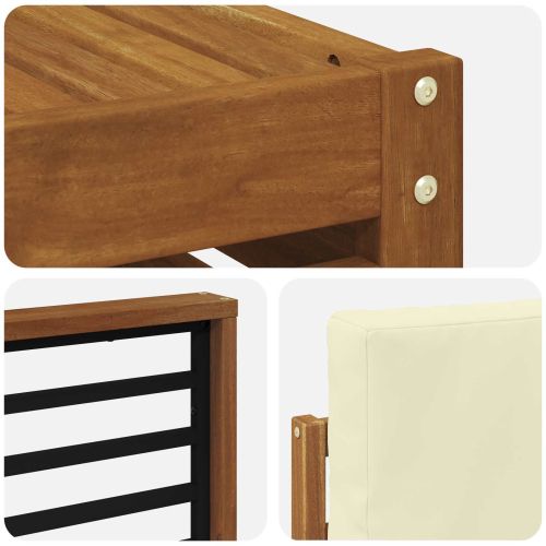 Комплекти мебели 5 pcs Натурален и Крема Инженерно дърво