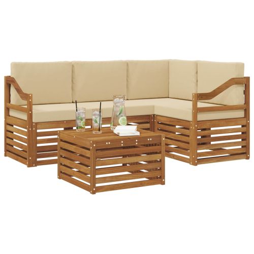 Комплекти мебели 5 pcs Натурален и Бежов Инженерно дърво