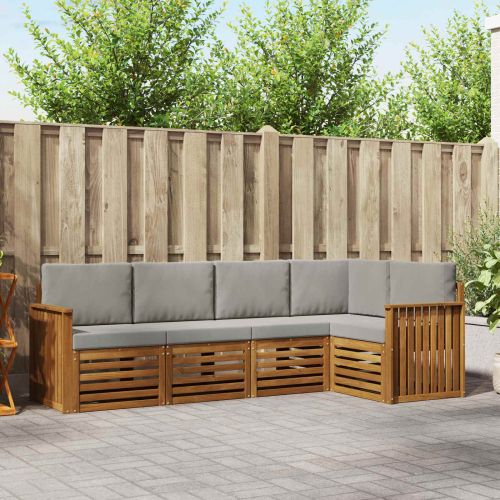 Комплекти дивани с възглавница 5 pcs Естествено и светло сиво